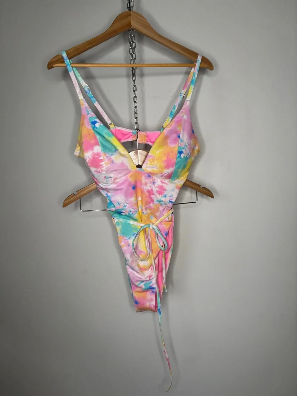 Camille Kostek Sydney Adjustable Monokini in Punk Sorbet